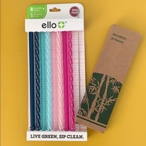 Reusable straws -plastic & bamboo